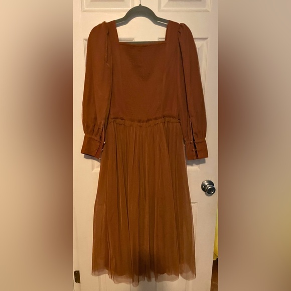 Ivy City Co. Rust Florence Medium Midi Dress - Picture 3 of 12